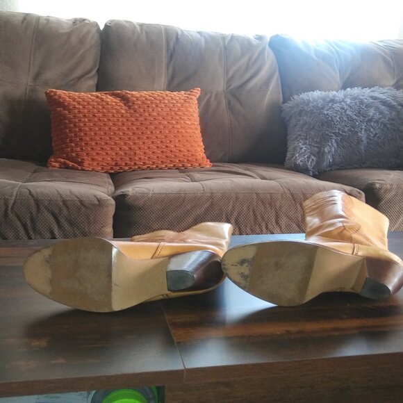 Vintage Galliano Tan Cowboy Boots - Picture 5 of 6